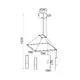NETTO PENDANT LIGHTING 4XGU10 BLACK METALLIC 56X56XH150CM DA VINCI - изображение 2