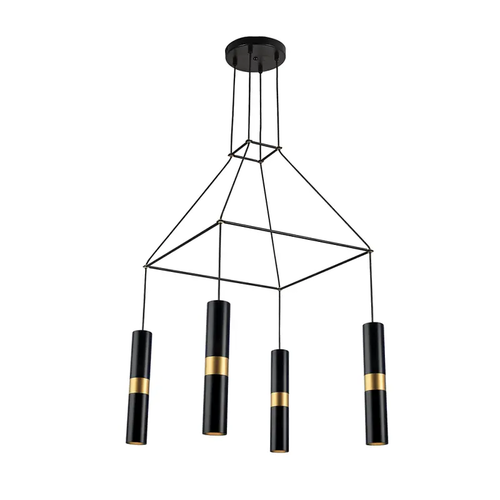 NETTO PENDANT LIGHTING 4XGU10 BLACK METALLIC 56X56XH150CM DA VINCI