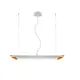 NETTO PENDANT 2ΧGU10 METAL WHITE+GOLD Φ6Χ80XH120CM TITAN