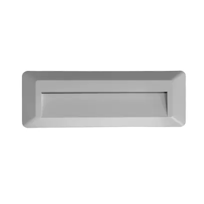 LED WALL RECTANGLE LUMINAIRE GREY 230V AC IP65 2W 3000K 100LM RA80