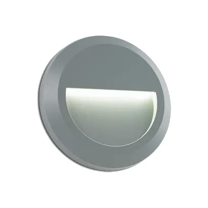 LED АПЛИК КРЪГЪЛ СИВ 230V AC IP65 2W 3000K 100LM RA80