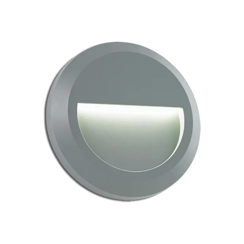 LED АПЛИК КРЪГЪЛ СИВ 230V AC IP65 2W 3000K 100LM RA80