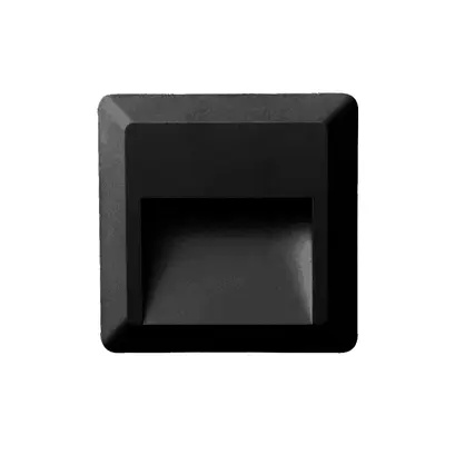 LED АПЛИК КВАДРАТЕН ЧЕРЕН 230V AC IP65 2W 3000K 100LM RA80