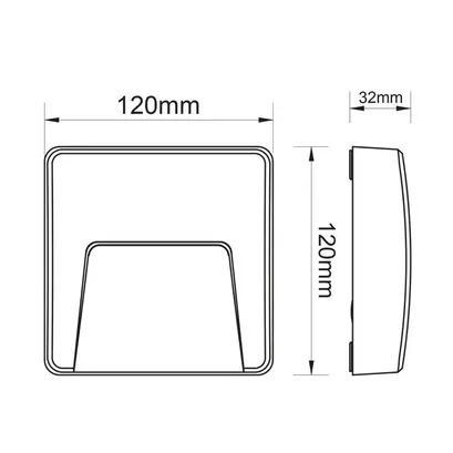 СИВА СТЕННА ЛАМПА 3W 200LM SMD LED 3000K 230V IP65
