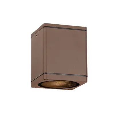 ^GU10 КВАДРАТЕН ПЛАФОН 230V AC РЪЖДА IP65 GU10 MAX.35W