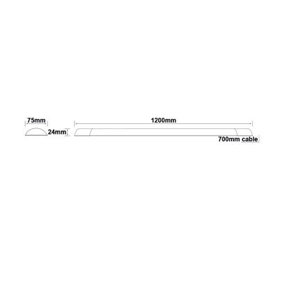 LED ЛИНЕЙНО ОСВЕТИТЕЛНО ТЯЛО 37W 3550LM 6000K 120° 230V AC IP40 Ra>80 30.000HRS 1200mm