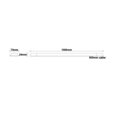 LED ЛИНЕЙНО ОСВЕТИТЕЛНО ТЯЛО 43W 4200LM 6000K 120° 230V AC IP40 Ra>80 30.000HRS 1500mm