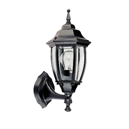 WALL LANTERN BLACK IR44 E27 60W TOP RAL C0026