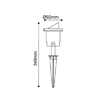 ГРАДИНСКИ ПРОЖЕКТОР GU10 E27 СИВ RAL7016M