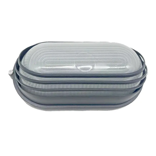 КОРАБНА ЛАМПА ОВАЛНА 21cm СЪС СИВ КАПАК RAL7016M
