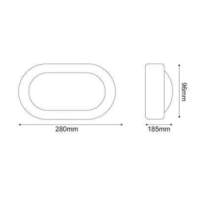 АПЛИК ЧЕРЕН ΙΡ54 Ε27 max.60W 280 x 185 x 96mm RAL C0026