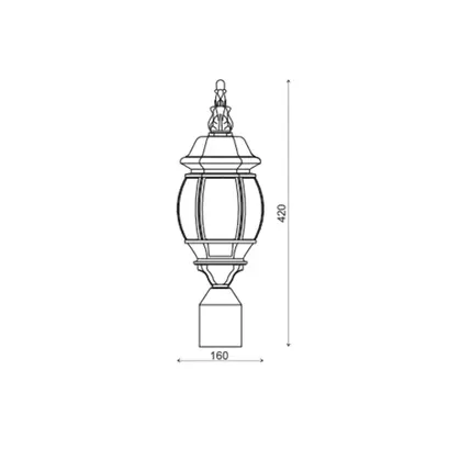 ГРАДИНСКИ АПЛИК ΙΡ44 Ε27 max.60W RAL C0026