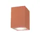 ^SQUARE WALL MOUNTED LUMINAIRE IP65 GU10 TERRACOTTA CEMENT