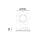ROUND GYPSUM TRIMLESS SPOT LUMINAIRE ERIN GU10 - изображение 2