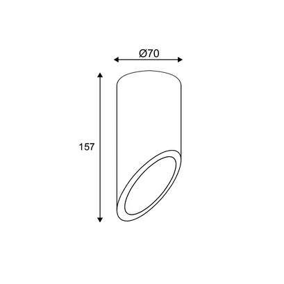 ^ПЛАФОН 1XGU10 ЕСТЕСТВЕН ЦИМЕНТ D7XH16CM FALTSO
