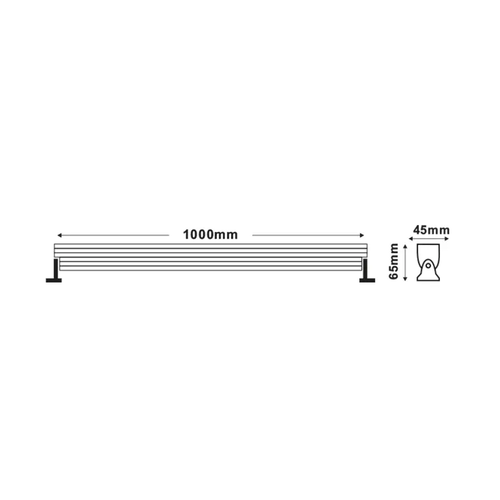 WALL WASHER CREE LED 24W 4000K 2.080Lm 30˚ 230V 1m IP65 - изображение 2