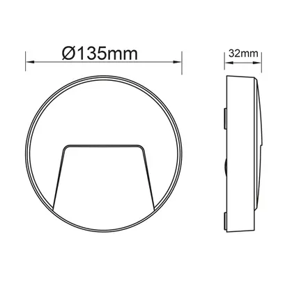 СИВА СТЕННА ЛАМПА 3W 200LM SMD LED 3000K 230V IP65