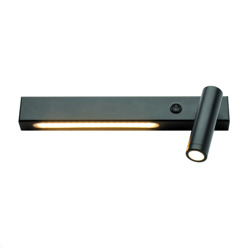 АПЛИК LED 12W 3200K 980LM HERMES ЧЕРЕН МЕТАЛ 28Χ11Χ8CM