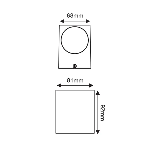 ^LED HP АПЛИК ЗА ВГРАЖДАНЕ 4W 230LM 40° 230V AC 3.000K ТЪМНО СИВ CRI80 IP65 30.000HRS - изображение 3
