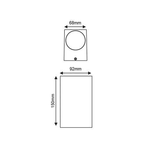 ^LED HP АПЛИК ЗА ВГРАЖДАНЕ 9W 430LM 40° 230V AC 3.000K ТЪМНО СИВ CRI80 IP65 30.000HRS - изображение 2