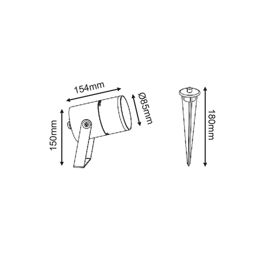 LED COB ПРОЖЕКТОР 9W 300LM 15-50° 230V AC 3.000K ТЪМНО СИВ CRI80 IP65 30.000HRS - изображение 4