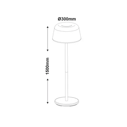 СОЛАРНА/ПРЕЗАРЕЖДАЕМА RGBW LED ПОДОВА ЛАМПА D30*H15CM IP65 LiFePO4 2000mAh