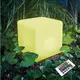 СОЛАРНА/ПРЕЗАРЕЖДАЕМА RGBW LED КУБИЧНА СЕДАЛКА 40*40*40cm IP54 LiFePO4 2000mAh