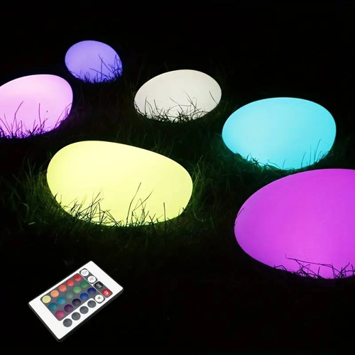 СОЛАРЕН/ПРЕЗАРЕЖДАЕМ RGBW LED КАМЪК 33*24*14cm IP54 LiFePO4 1800mAh