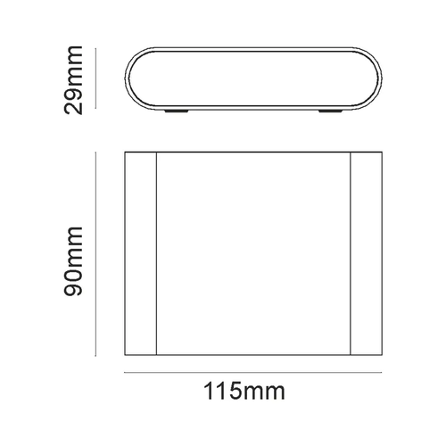 LED SMD АПЛИК 7W 310LM 60° 230V AC 3.000K ТЪМНО СИВ CRI80 IP54 30.000HRS - изображение 3