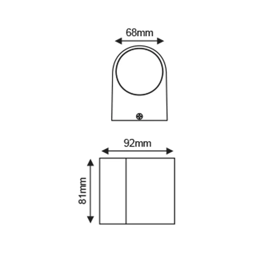 GU10 АПЛИК 230V AC ЗЛАТИСТО ЧЕРЕН IP65 MAX.35W - изображение 2