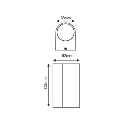 GU10 АПЛИК 230V AC МАТОВО БЯЛ IP65 MAX.2X35W