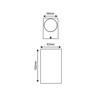 GU10 АПЛИК 230V AC МАТОВО БЯЛ IP65 MAX.2X35W
