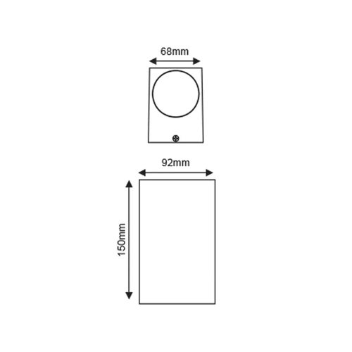 GU10 АПЛИК 230V AC ЗЛАТИСТО ЧЕРЕН IP65 MAX.2X35W - изображение 2