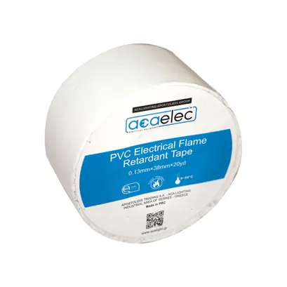 ЕЛЕКТРИЧЕСКА PVC ЛЕНТА ACAELEC БЯЛА 0.13mmx38mmx20yds