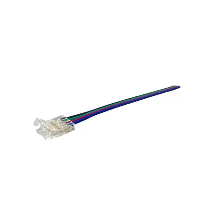 КАБЕЛЕН ЗАХРАНВАЩ КОНЕКТОР ЗА 10mm SMD RGB 5050 LED ЛЕНТИ