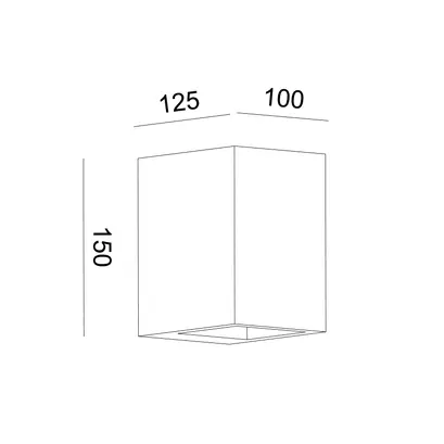 ^ГИПС СТЕННА ЛАМПА  1XG9 БЛОК 10x12,5x15CM