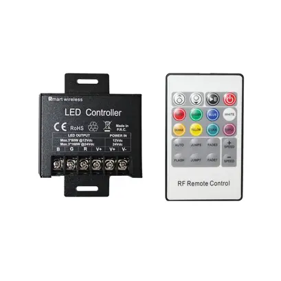 МОЩНОСТ RGB КОНТРОЛ  ЛЕД  20A 240W/12V 480W/24V & RF  ОТДЕЛЕЧЕН