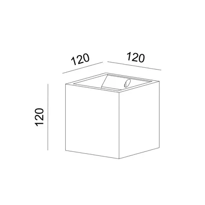 ^ГИПС СТЕННА ЛАМПА   1XG9 БЛОК Φ12x12x12CM