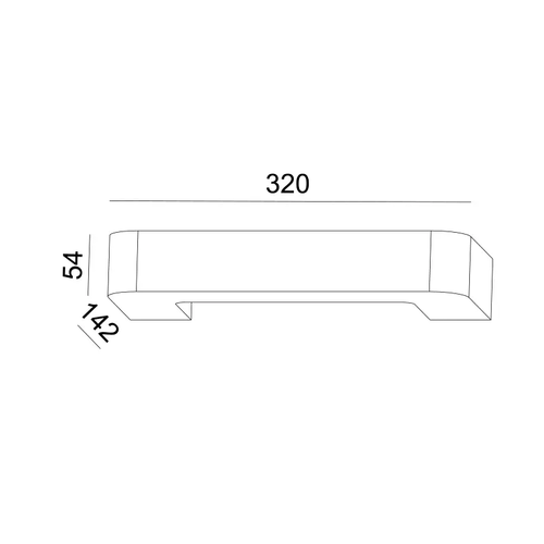 ^ГИПС СТЕННА ЛАМПА  1XR7S118mm ФОГА  32x14,2x5,4CM - изображение 2