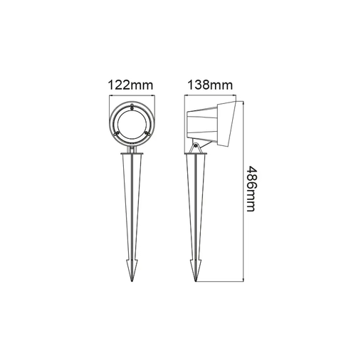 LED COB ПРОЖЕКТОР И ШИП 19W 1400LM 40° 230V AC 3.000K ТЪМНО СИВ CRI80 IP65 30.000HRS - изображение 3