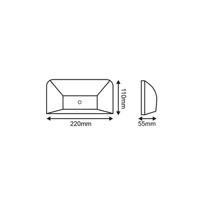 АПЛИКА ЗА СТЕНА СИВА PC-PIR SENSOR max6m 230V IP65 6W3.000K 350lm