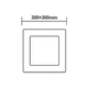 LED SLIM PANEL NM SQUARE CEIL.23W 4000K 2120Lm 288x288mm 230V AC Ra80 - изображение 2