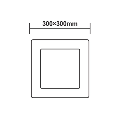 LED SLIM PANEL WHITE SQUARE CEIL. 23W 4000K 2120Lm 288x288mm 230V Ra80