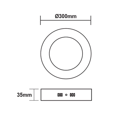 LED ТЪНЪК ПАНЕЛ БЯЛ КРЪГЪЛ ЗА ВЪНШЕН МОНТАЖ 6W 4000K 470Lm Φ117mm 230V AC Ra80