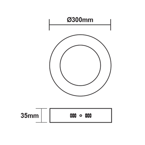 LED ТЪНЪК ПАНЕЛ БЯЛ КРЪГЪЛ ЗА ВЪНШЕН МОНТАЖ 6W 4000K 470Lm Φ117mm 230V AC Ra80 - изображение 2