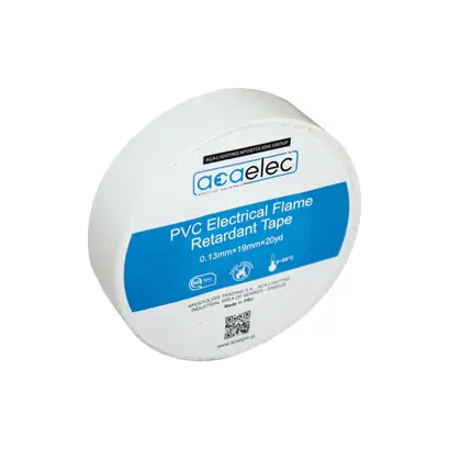 ^ ЕЛЕКТРИЧЕСКА PVC ЛЕНТА ACAELEC БЯЛА 0.13mmx19mmx20yds