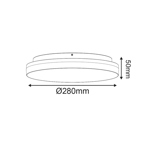 WHITE ROUND LED CEIL. LUMINAIRE 24W 2400lm CCT(3000/4000/6500K) Φ280mm 120° 230V IP54 Ra80 - изображение 2