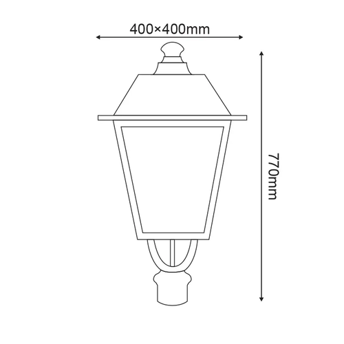 ТРАДИЦИОНЕН ФЕНЕР F60/F76 RAL7016 40X40Χ77CM - изображение 2