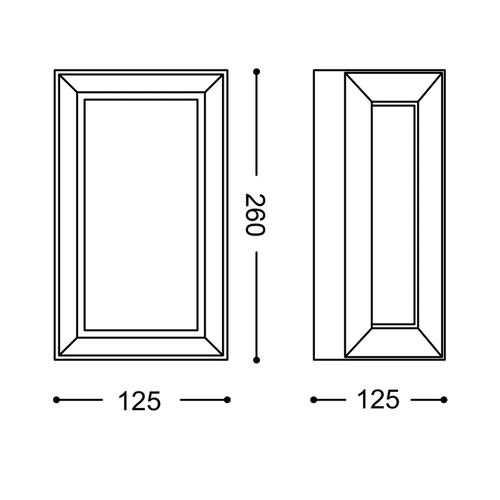 RECTANGLE LUMINAIRE E27 18W IP54 RAL7016M - изображение 2