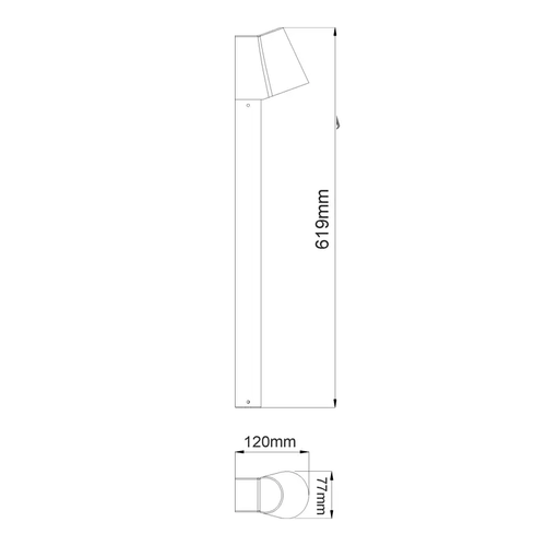 LED COB POST LUMINAIRE 6W 400LM 100° 230V AC 3.000K DARK GREY CRI80 IP54 30.000HRS - изображение 2